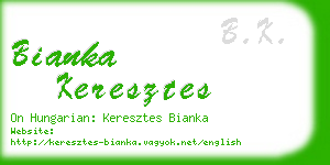 bianka keresztes business card